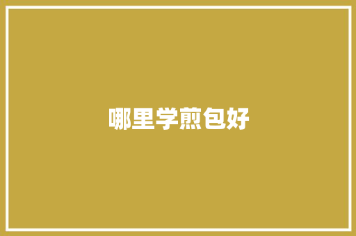 哪里学煎包好