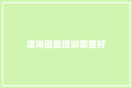 凌海画室培训哪里好