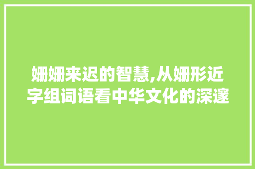 姗姗来迟的智慧,从姗形近字组词语看中华文化的深邃内涵_姗形近字组词语