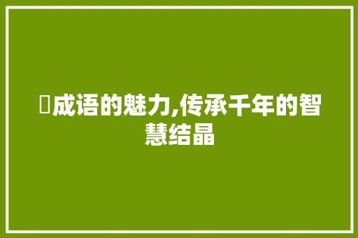 歘成语的魅力,传承千年的智慧结晶