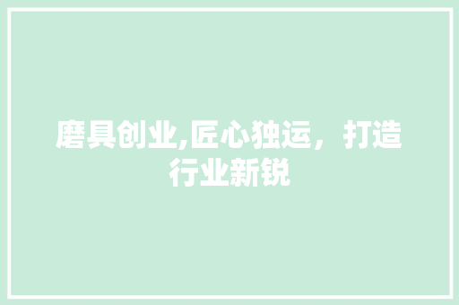 磨具创业,匠心独运，打造行业新锐