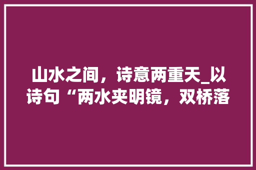 山水之间，诗意两重天_以诗句“两水夹明镜，双桥落彩虹”为引