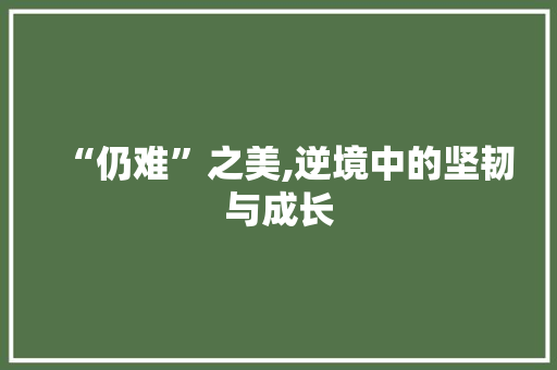 “仍难”之美,逆境中的坚韧与成长
