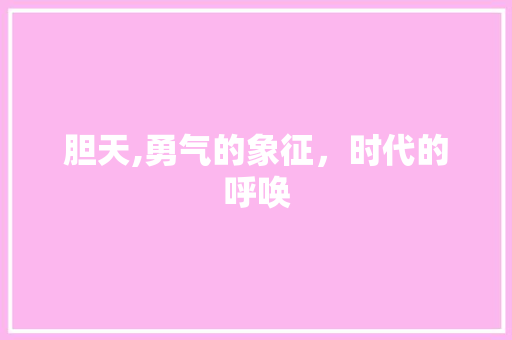 胆天,勇气的象征，时代的呼唤