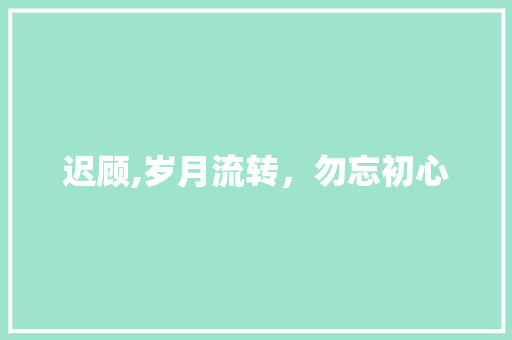 迟顾,岁月流转，勿忘初心
