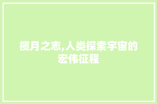 揽月之志,人类探索宇宙的宏伟征程