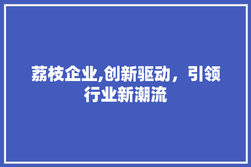 荔枝企业,创新驱动，引领行业新潮流