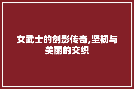 女武士的剑影传奇,坚韧与美丽的交织