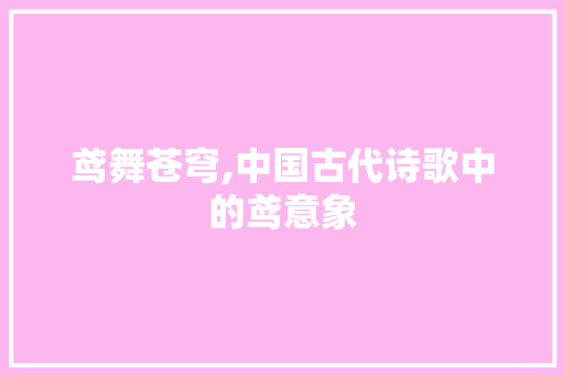 鸢舞苍穹,中国古代诗歌中的鸢意象