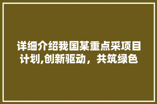 详细介绍我国某重点采项目计划,创新驱动，共筑绿色未来