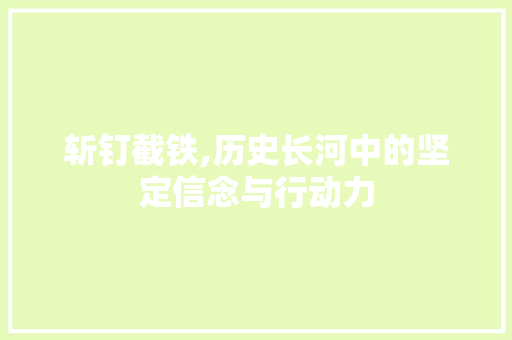 斩钉截铁,历史长河中的坚定信念与行动力