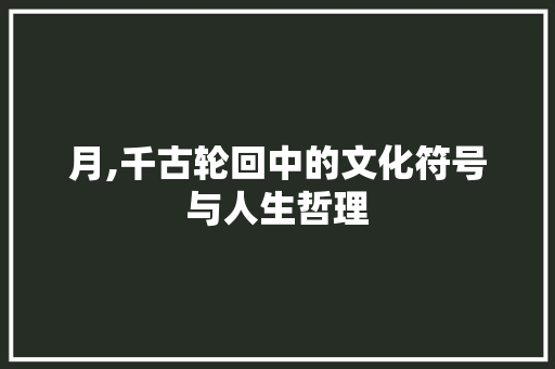 月,千古轮回中的文化符号与人生哲理