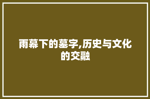 雨幕下的墓字,历史与文化的交融