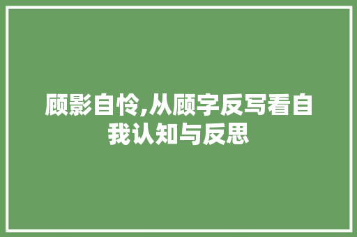 顾影自怜,从顾字反写看自我认知与反思