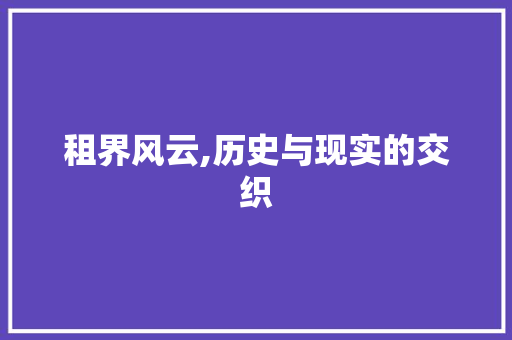 租界风云,历史与现实的交织