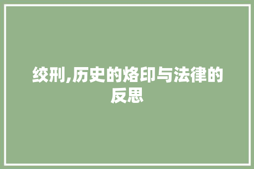 绞刑,历史的烙印与法律的反思