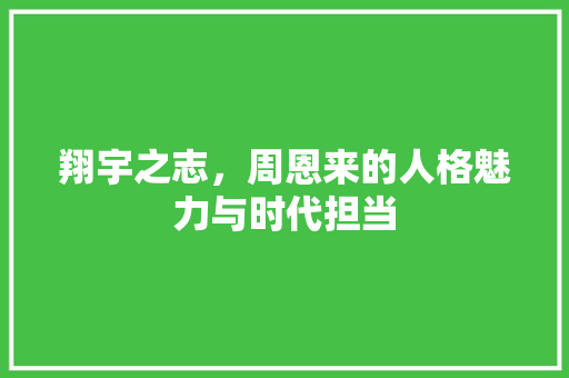 翔宇之志，周恩来的人格魅力与时代担当