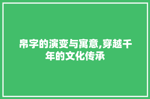 帛字的演变与寓意,穿越千年的文化传承