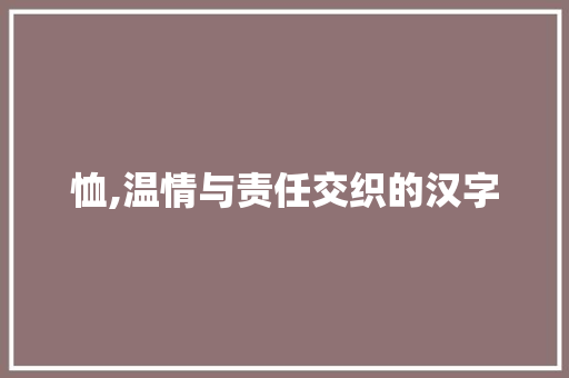 恤,温情与责任交织的汉字