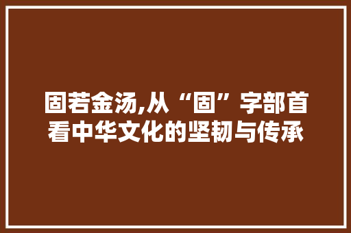 固若金汤,从“固”字部首看中华文化的坚韧与传承