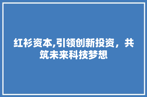 红衫资本,引领创新投资，共筑未来科技梦想