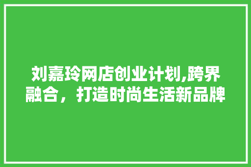 刘嘉玲网店创业计划,跨界融合，打造时尚生活新品牌