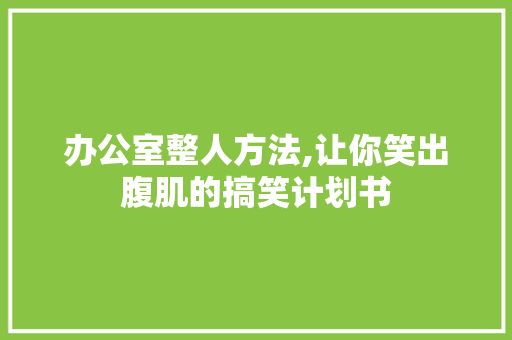 办公室整人方法,让你笑出腹肌的搞笑计划书