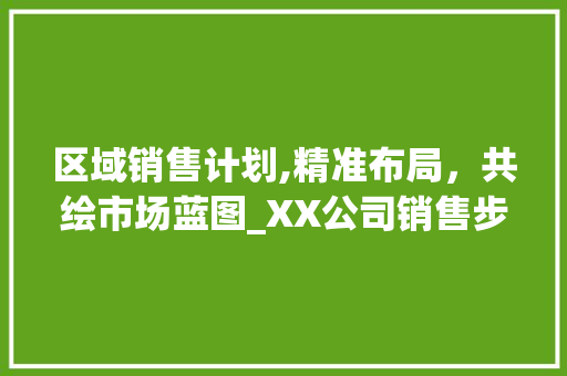 区域销售计划,精准布局，共绘市场蓝图_XX公司销售步骤介绍