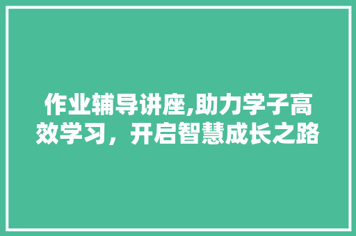 作业辅导讲座,助力学子高效学习，开启智慧成长之路