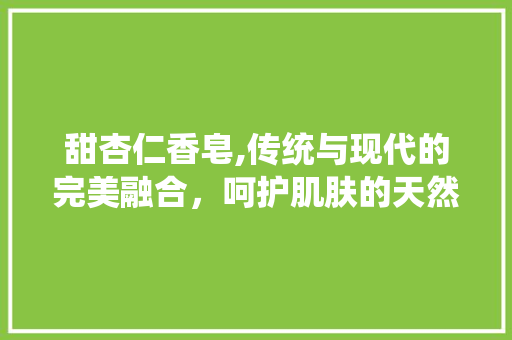 甜杏仁香皂,传统与现代的完美融合，呵护肌肤的天然守护者