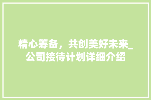 精心筹备，共创美好未来_公司接待计划详细介绍