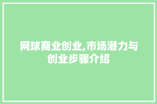 网球商业创业,市场潜力与创业步骤介绍