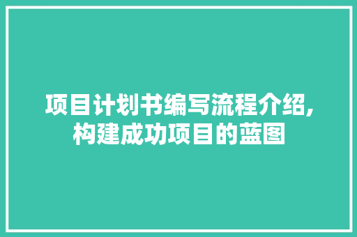 项目计划书编写流程介绍,构建成功项目的蓝图