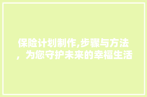 保险计划制作,步骤与方法，为您守护未来的幸福生活